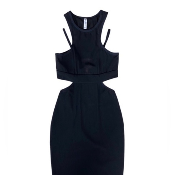 Bec & Bridge Kathy Black Bodycon Mini Dress Size 4 USA 14% Spandex Very Stretchy - Picture 4 of 11